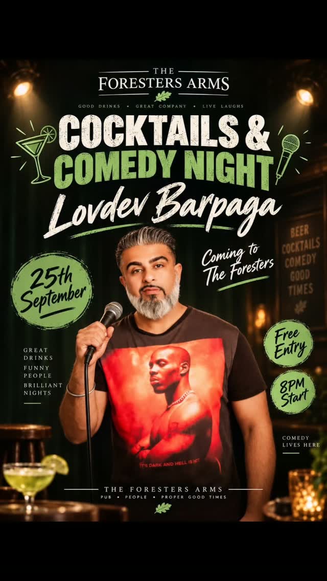 Cocktails & comedy — original Foresters Arms Instagram image