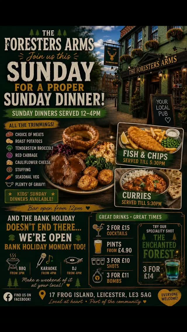 Sunday around the table — original Foresters Arms Instagram image