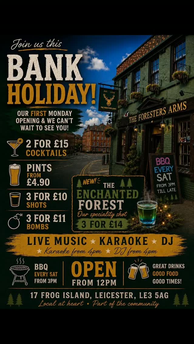 Bank-holiday highlights — original Foresters Arms Instagram image
