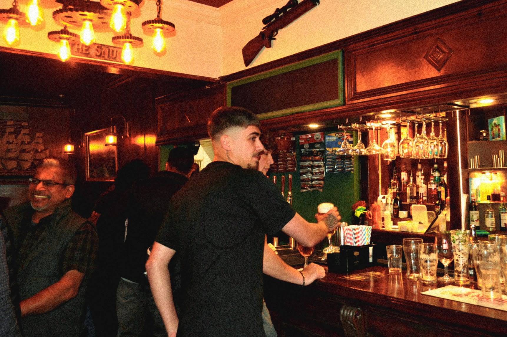 Inside the Foresters Arms pub in Frog Island